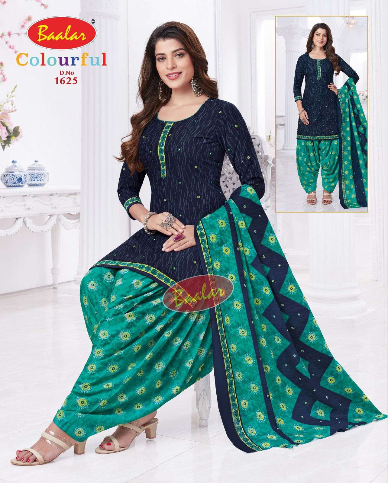 Baalar Colourful Vol 16 Pure Cotton Top Bottom With Dupatta On Wholesale