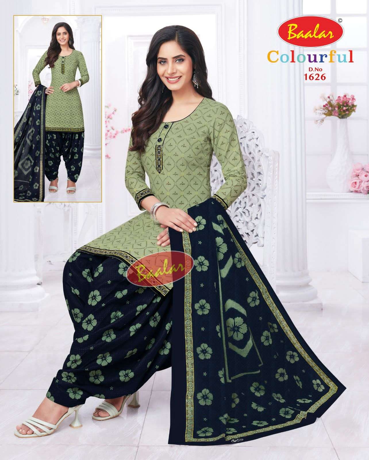 Baalar Colourful Vol 16 Pure Cotton Top Bottom With Dupatta On Wholesale