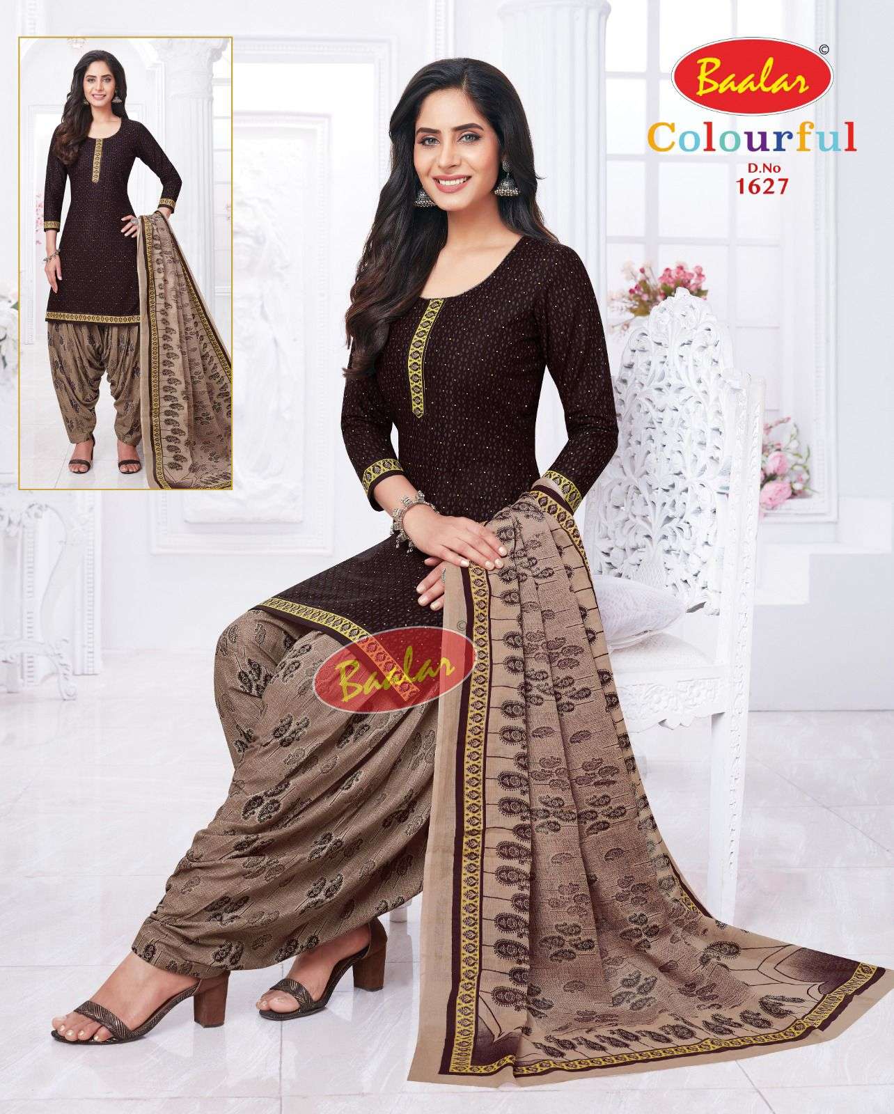 Baalar Colourful Vol 16 Pure Cotton Top Bottom With Dupatta On Wholesale
