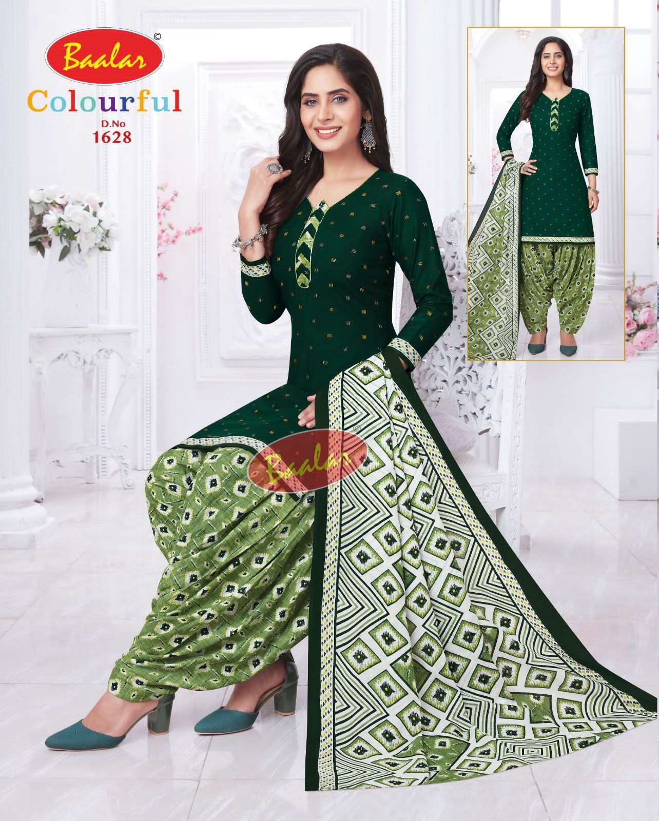 Baalar Colourful Vol 16 Pure Cotton Top Bottom With Dupatta On Wholesale