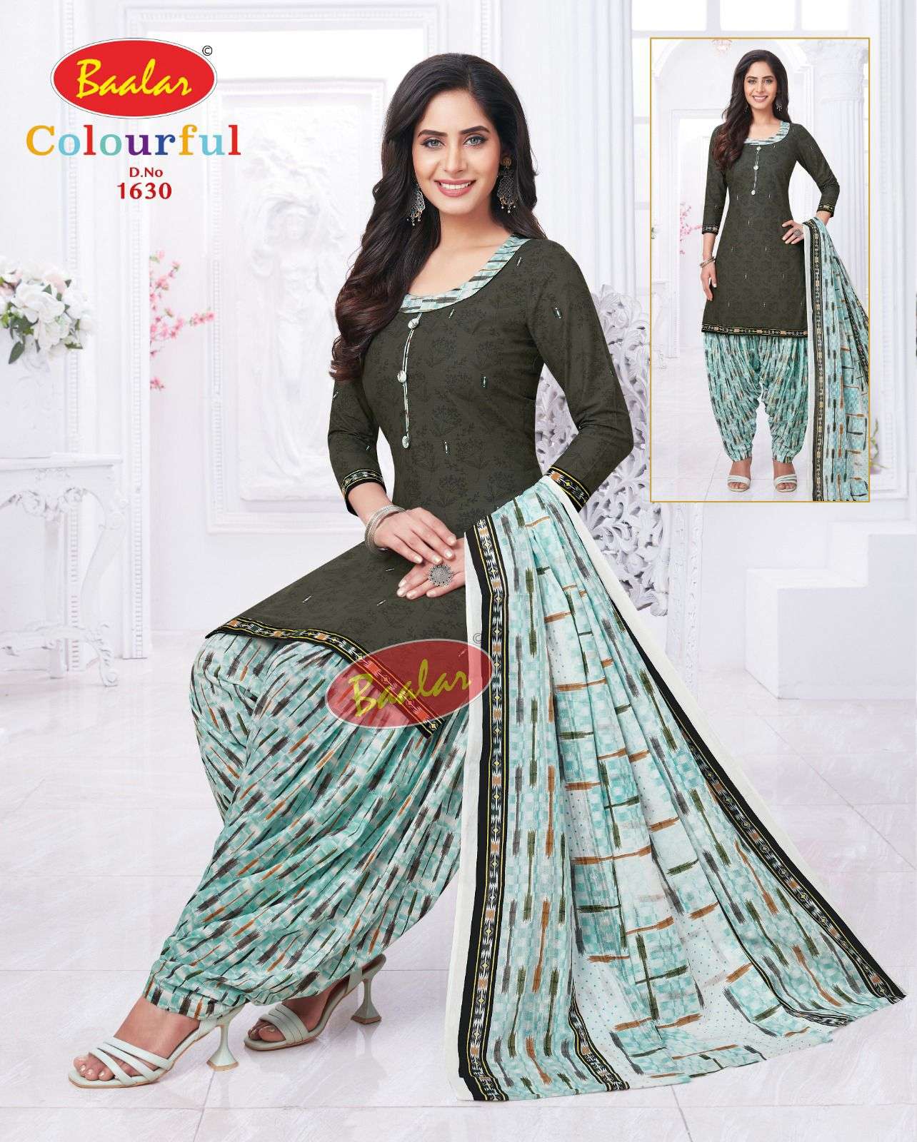 Baalar Colourful Vol 16 Pure Cotton Top Bottom With Dupatta On Wholesale