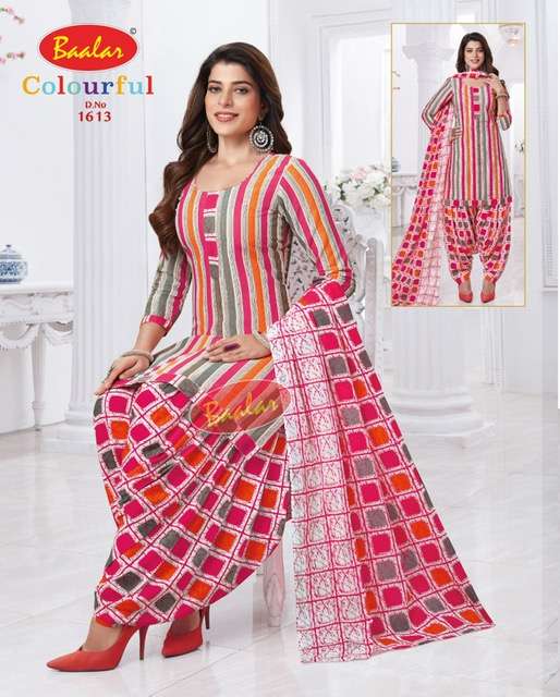 Baalar Colourful Vol 16 Pure Cotton Top Bottom With Dupatta On Wholesale