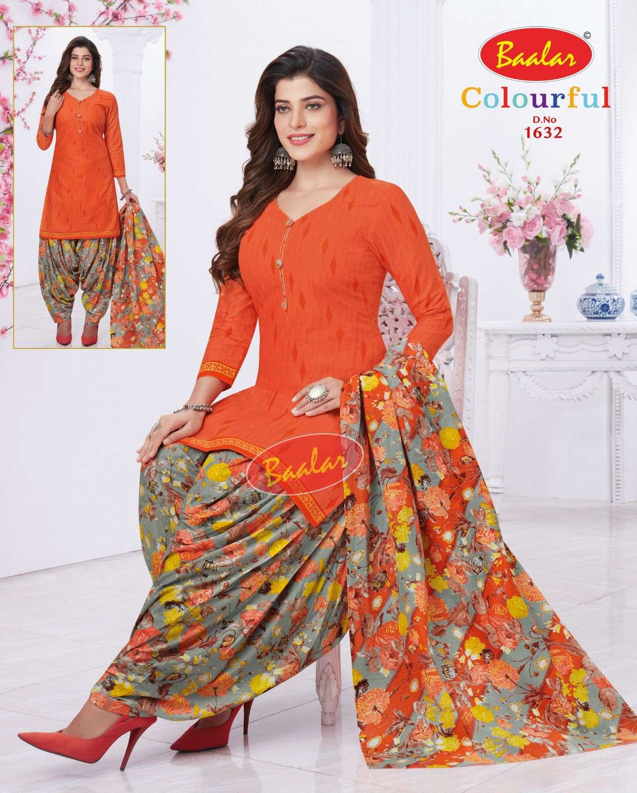 Baalar Colourful Vol 16 Pure Cotton Top Bottom With Dupatta On Wholesale