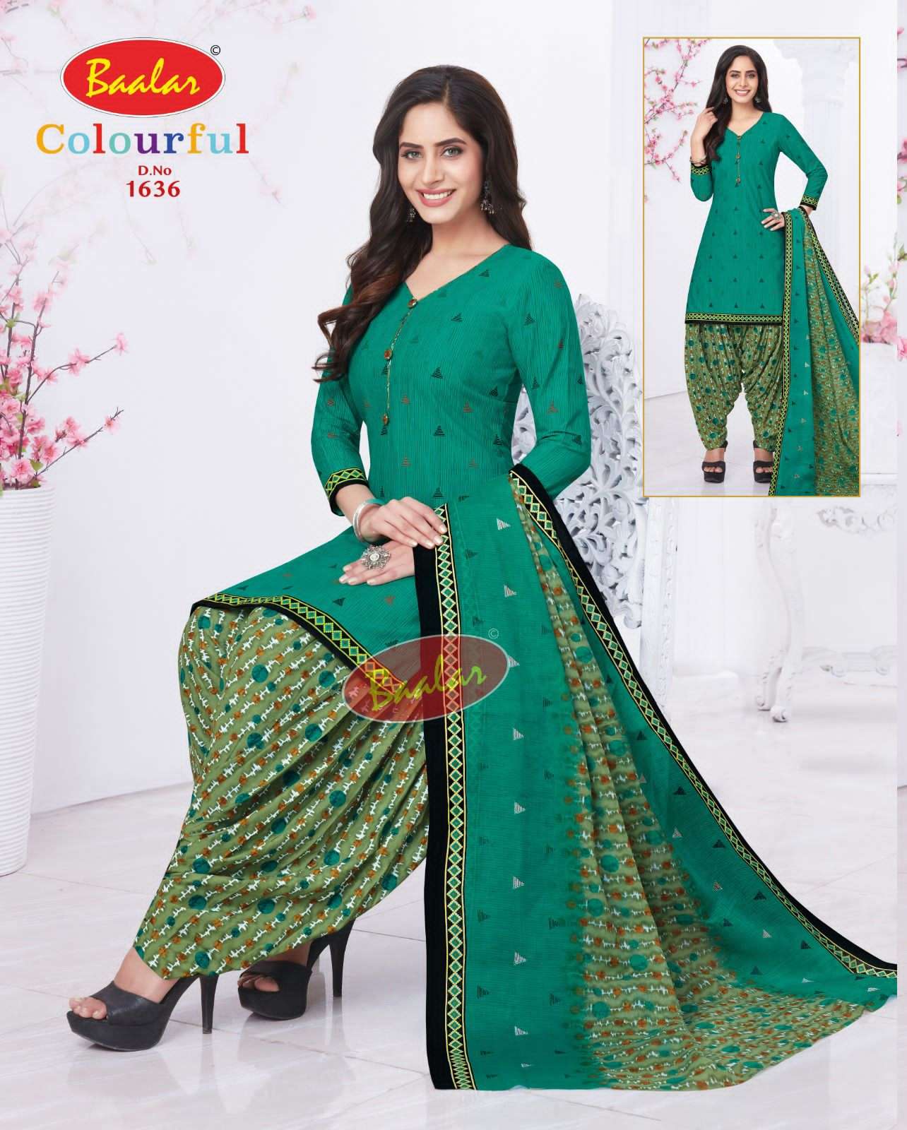 Baalar Colourful Vol 16 Pure Cotton Top Bottom With Dupatta On Wholesale