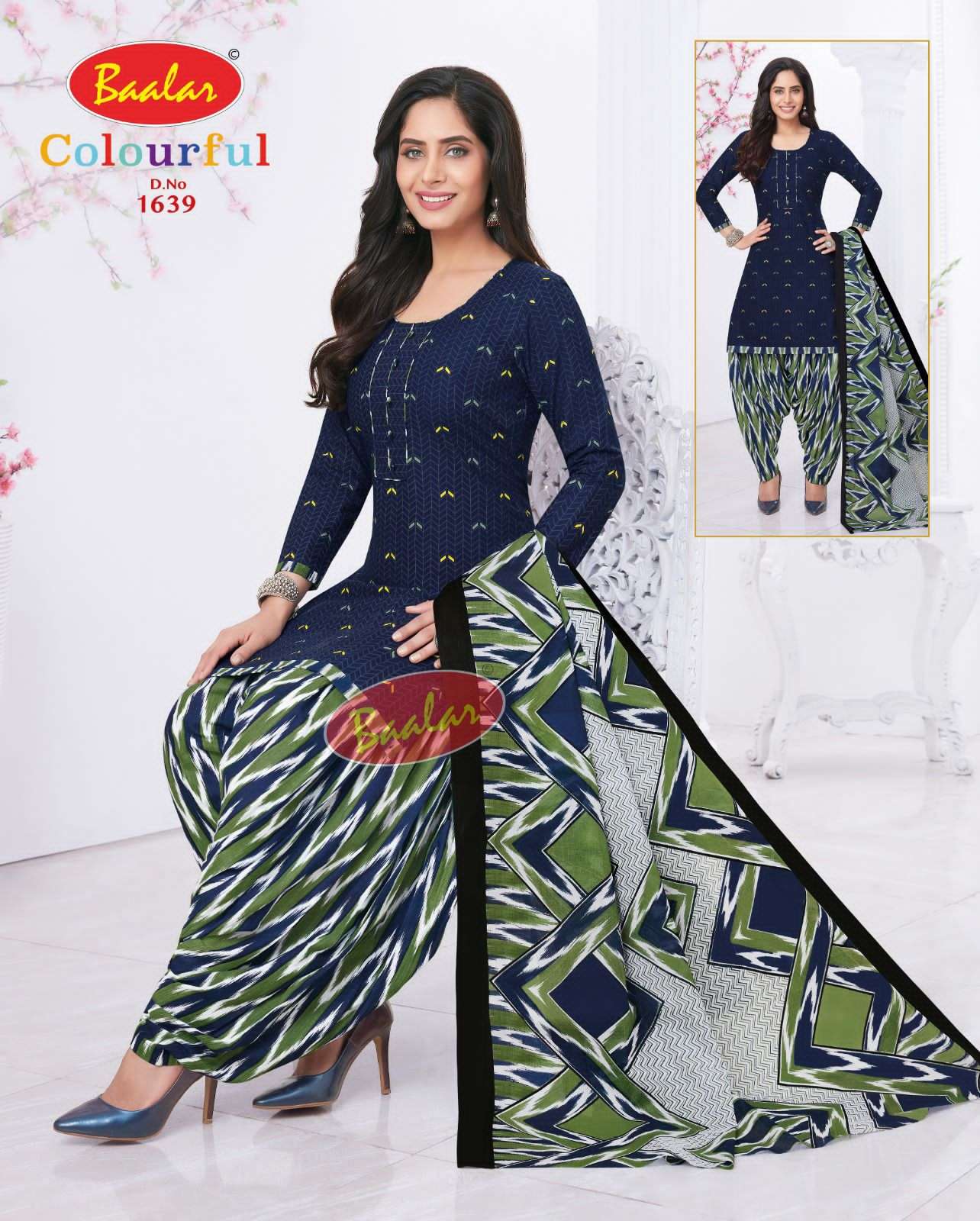 Baalar Colourful Vol 16 Pure Cotton Top Bottom With Dupatta On Wholesale