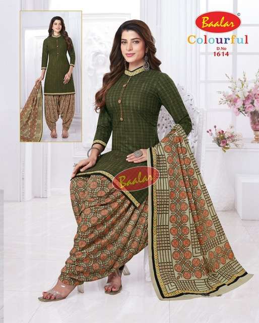 Baalar Colourful Vol 16 Pure Cotton Top Bottom With Dupatta On Wholesale