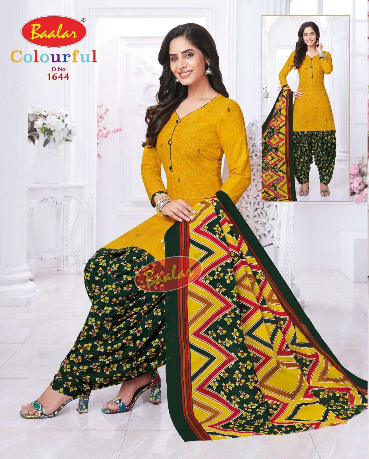 Baalar Colourful Vol 16 Pure Cotton Top Bottom With Dupatta On Wholesale
