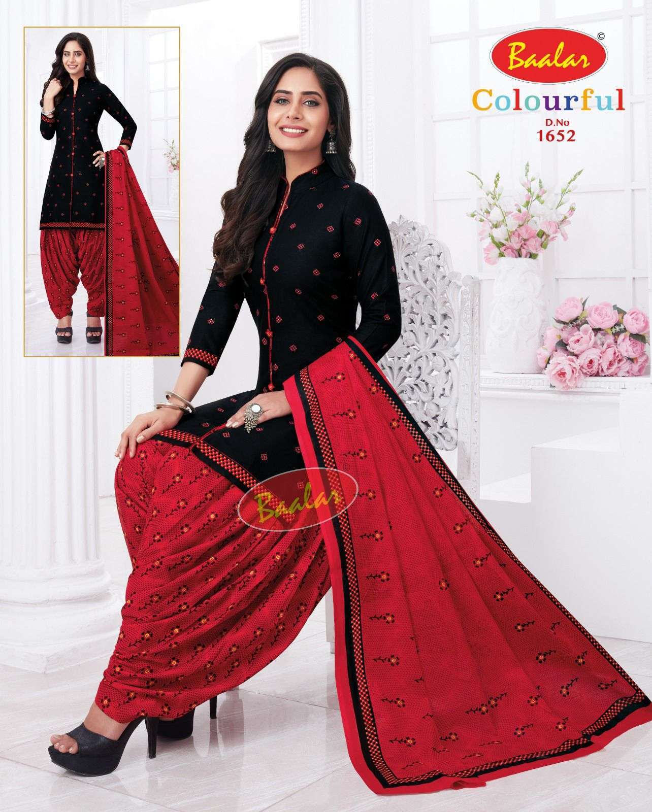 Baalar Colourful Vol 16 Pure Cotton Top Bottom With Dupatta On Wholesale
