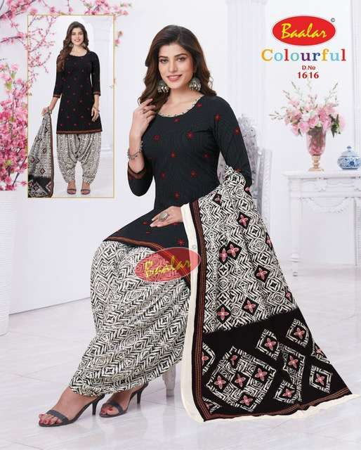 Baalar Colourful Vol 16 Pure Cotton Top Bottom With Dupatta On Wholesale