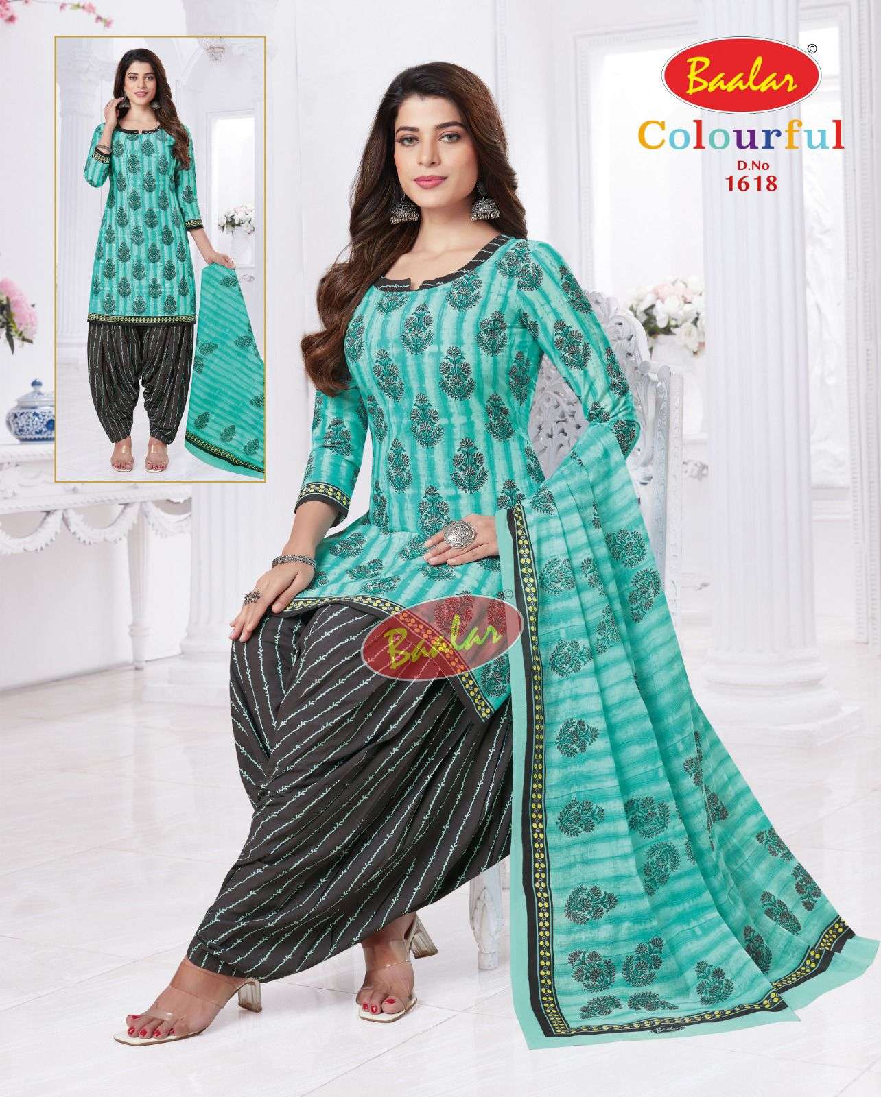 Baalar Colourful Vol 16 Pure Cotton Top Bottom With Dupatta On Wholesale
