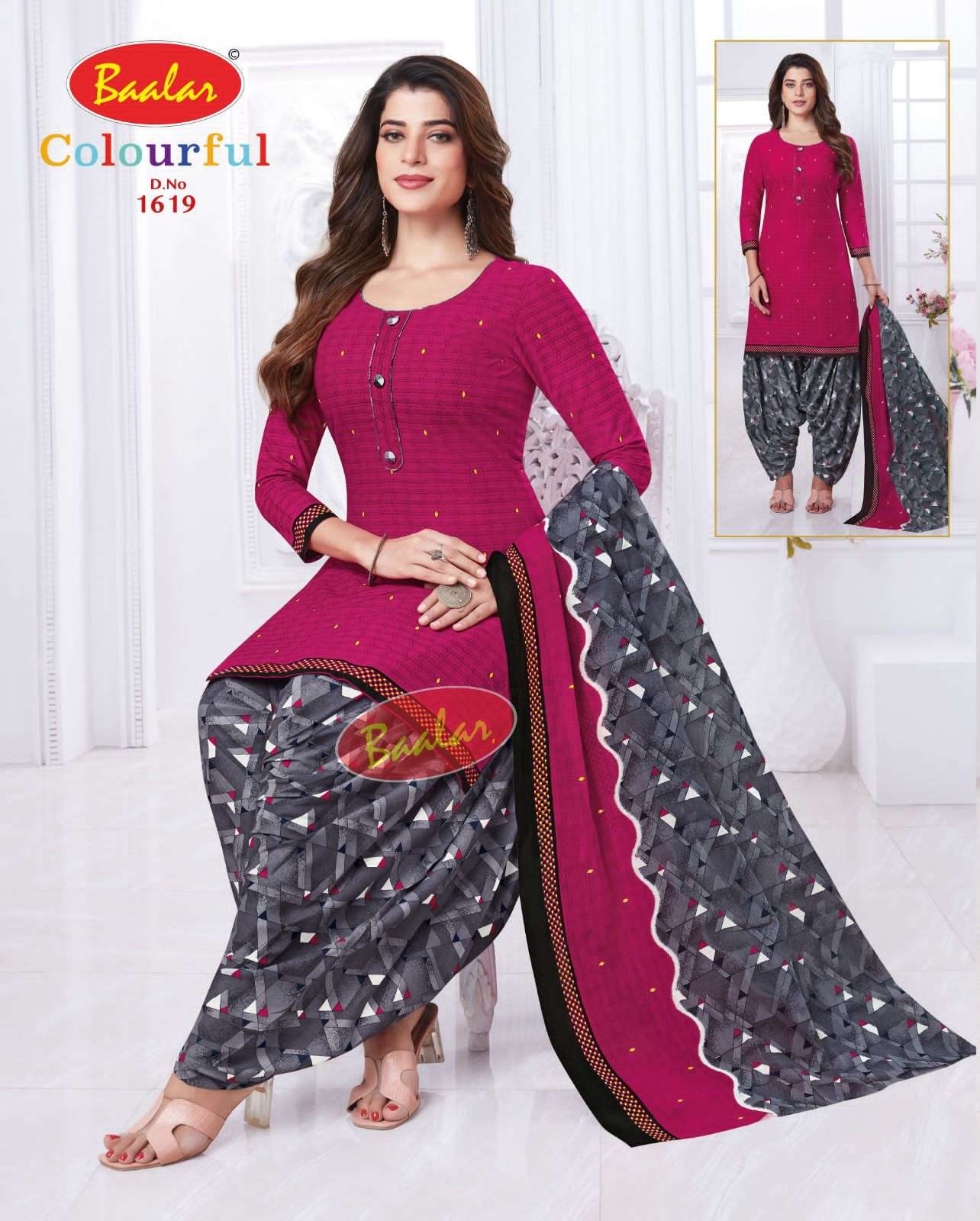 Baalar Colourful Vol 16 Pure Cotton Top Bottom With Dupatta On Wholesale