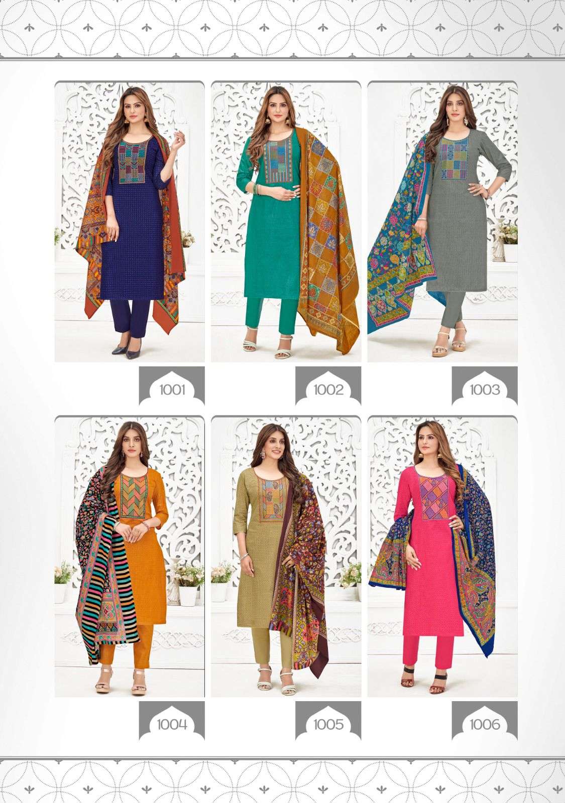 Balaji Nikhaar Pure Cotton Printed Top Bottom With Dupatta On Wholesale