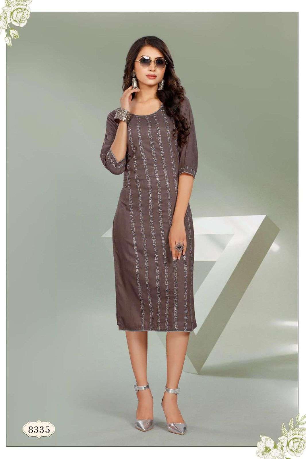 Beauty Queen Bhavna Aari Sequence Work In Top On Wholesale