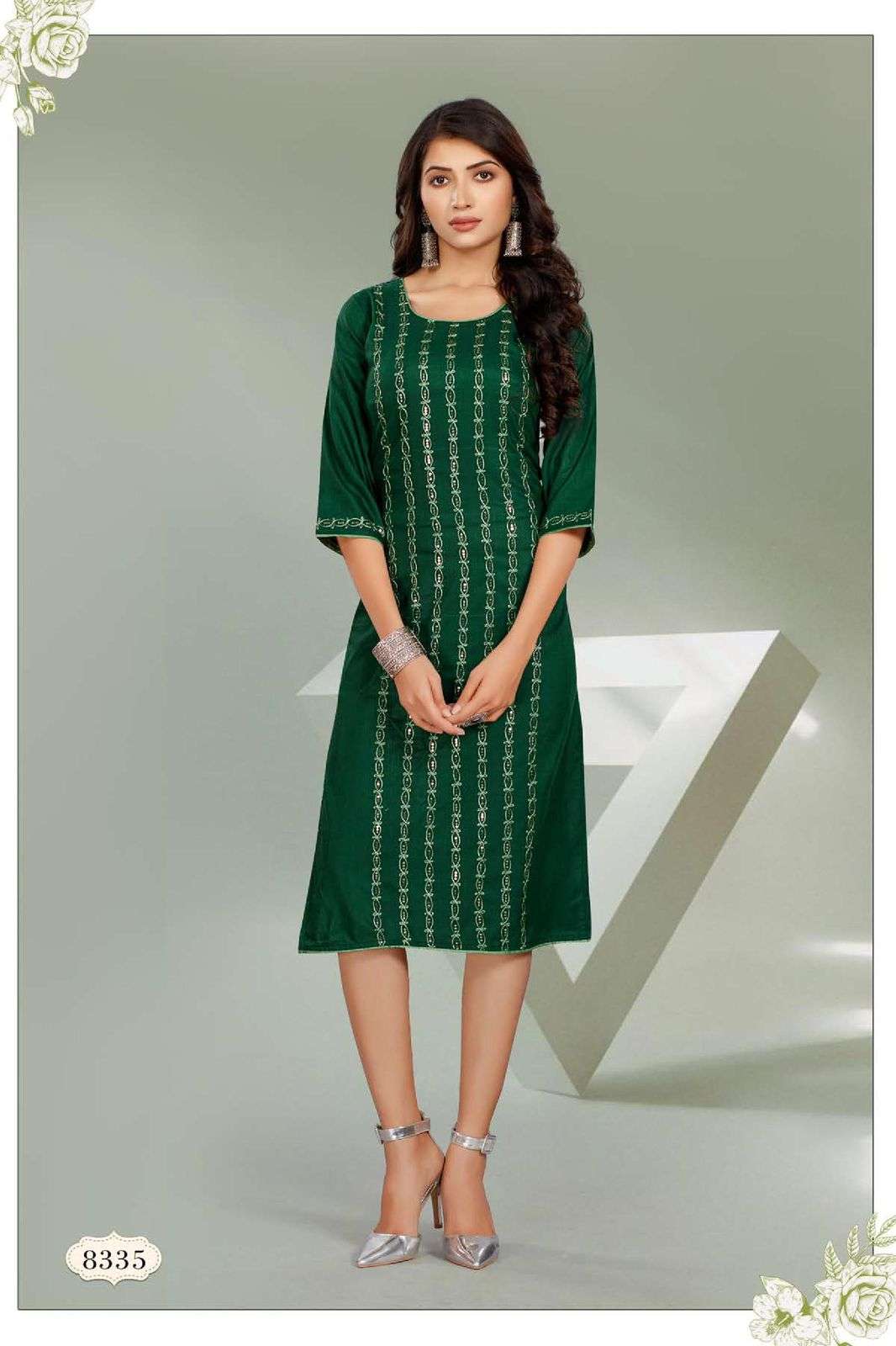 Beauty Queen Bhavna Aari Sequence Work In Top On Wholesale