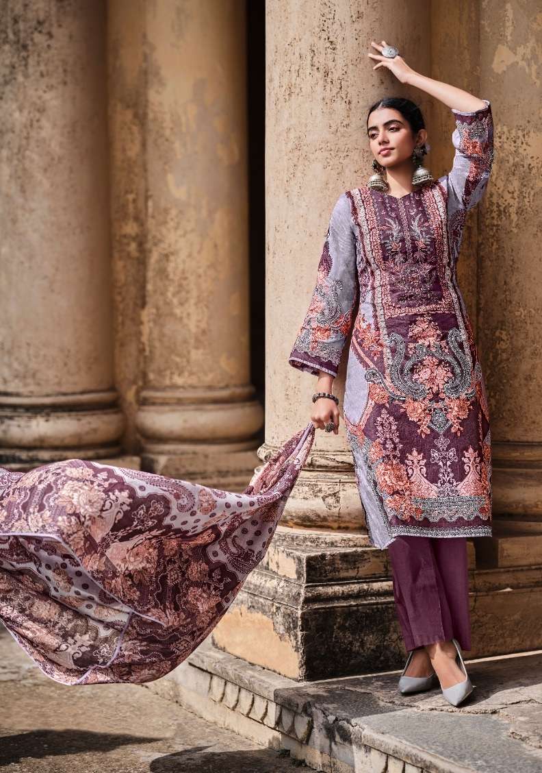 Belliza Designer Naira Pure Cotton Digital Prints With Heavy Embroidery On Wholesale