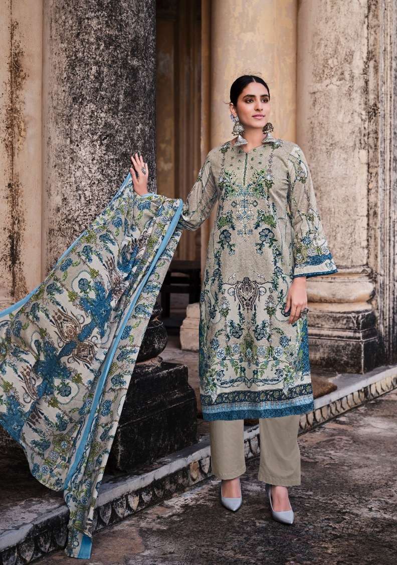Belliza Designer Naira Pure Cotton Digital Prints With Heavy Embroidery On Wholesale