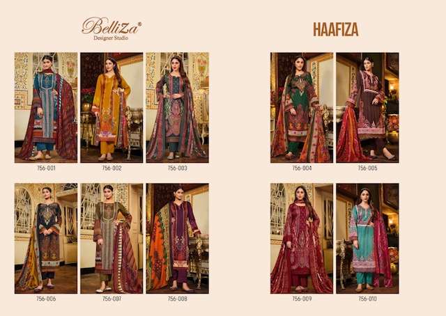 Belliza Haafiza Jam Cotton Digital Printed And Embroidery Salwar Kameez On Wholesale 