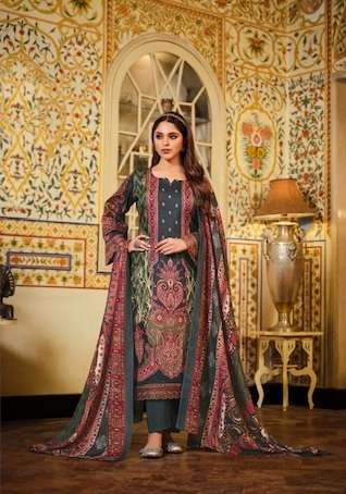 Belliza Haafiza Jam Cotton Digital Printed And Embroidery Salwar Kameez On Wholesale 