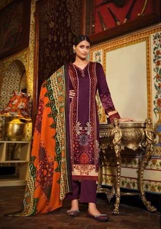 Belliza Haafiza Jam Cotton Digital Printed And Embroidery Salwar Kameez On Wholesale 