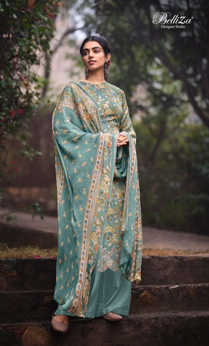 Buy designer blue cotton dupatta with lace for ladies | PCL