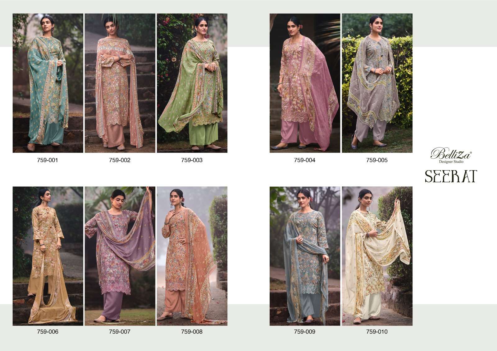 Belliza  Seerat  Heavy Boring Embroidery With Pure Dupatta Suit On Wholsale