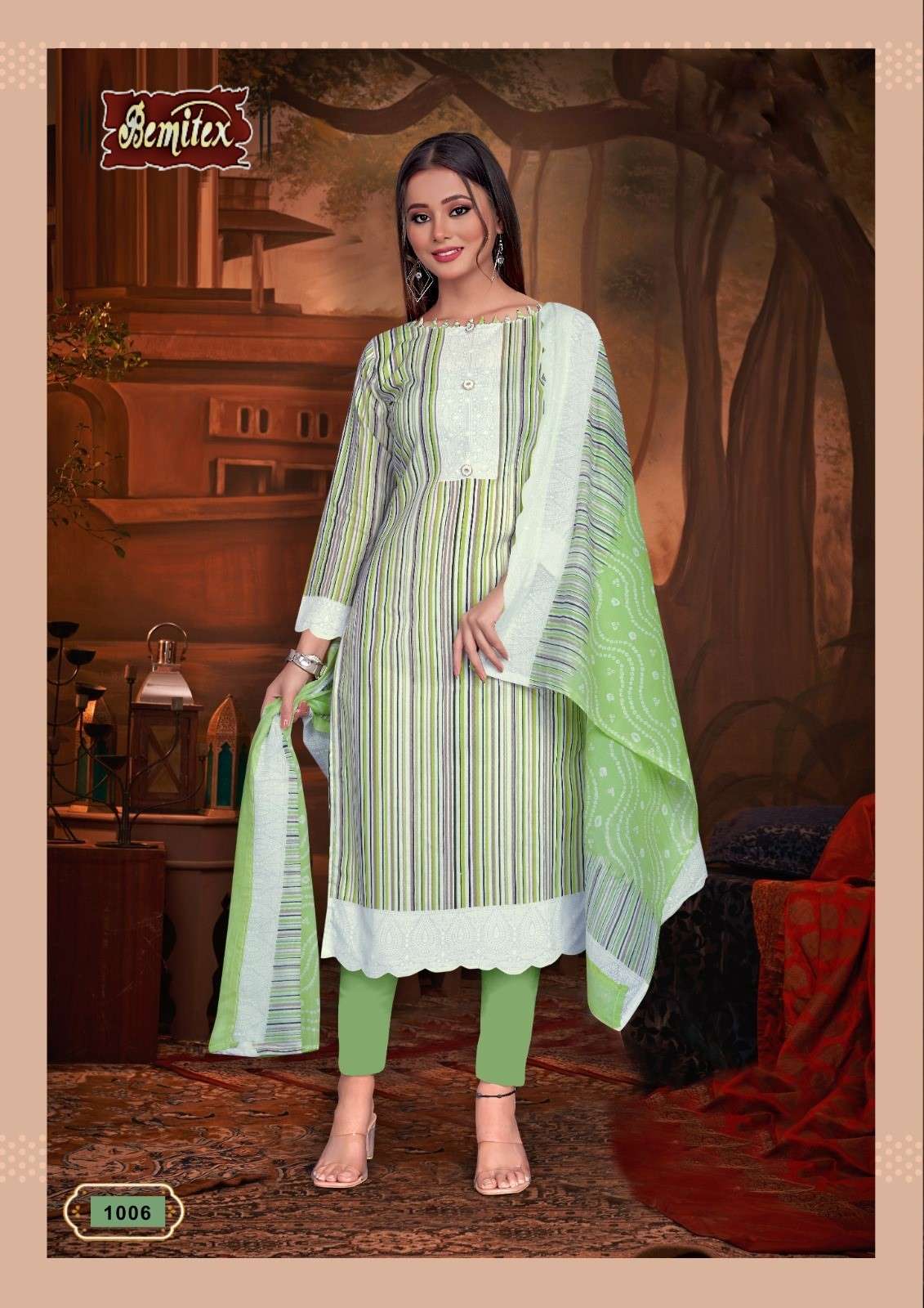 Alok Bemitex India Gulnaz Pure Camric Cotton Digital Print On Wholesale