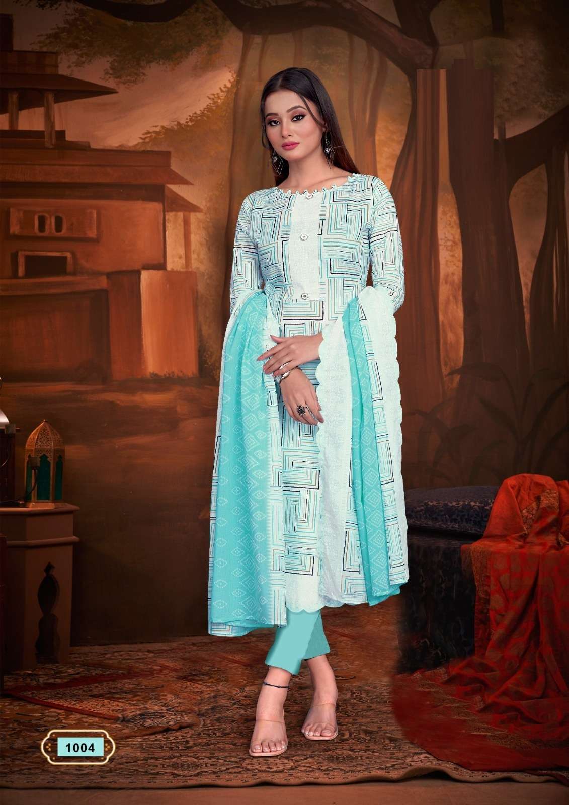 Alok Bemitex India Gulnaz Pure Camric Cotton Digital Print On Wholesale