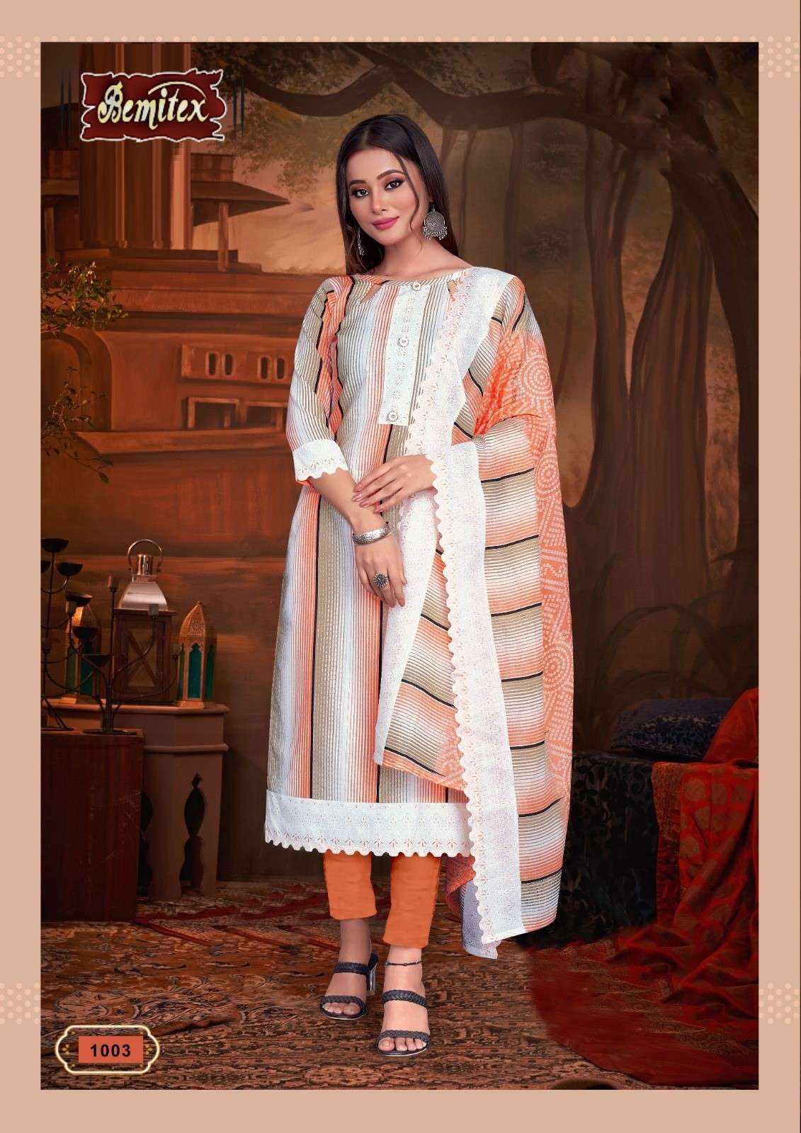 Alok Bemitex India Gulnaz Pure Camric Cotton Digital Print On Wholesale