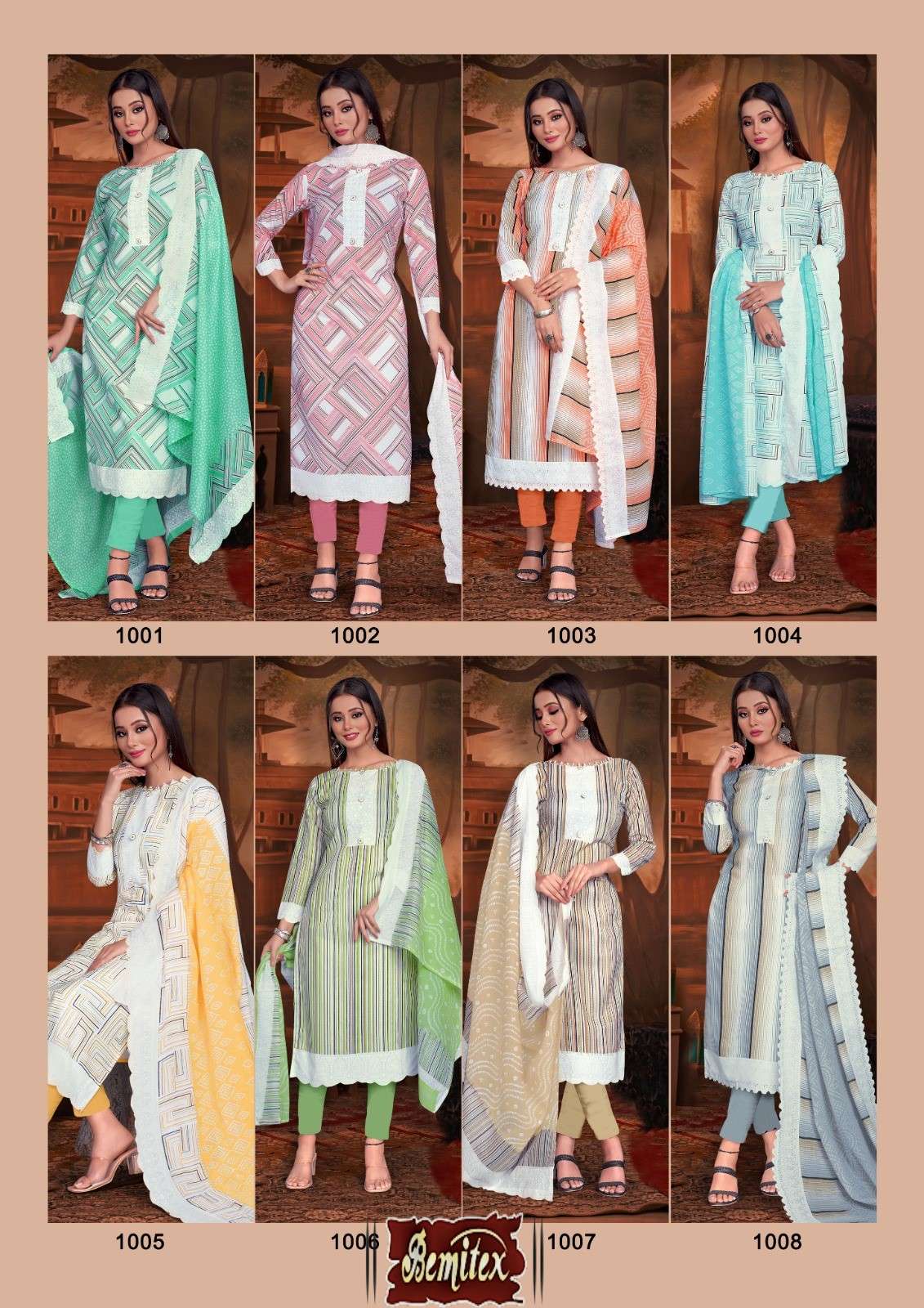 Alok Bemitex India Gulnaz Pure Camric Cotton Digital Print On Wholesale