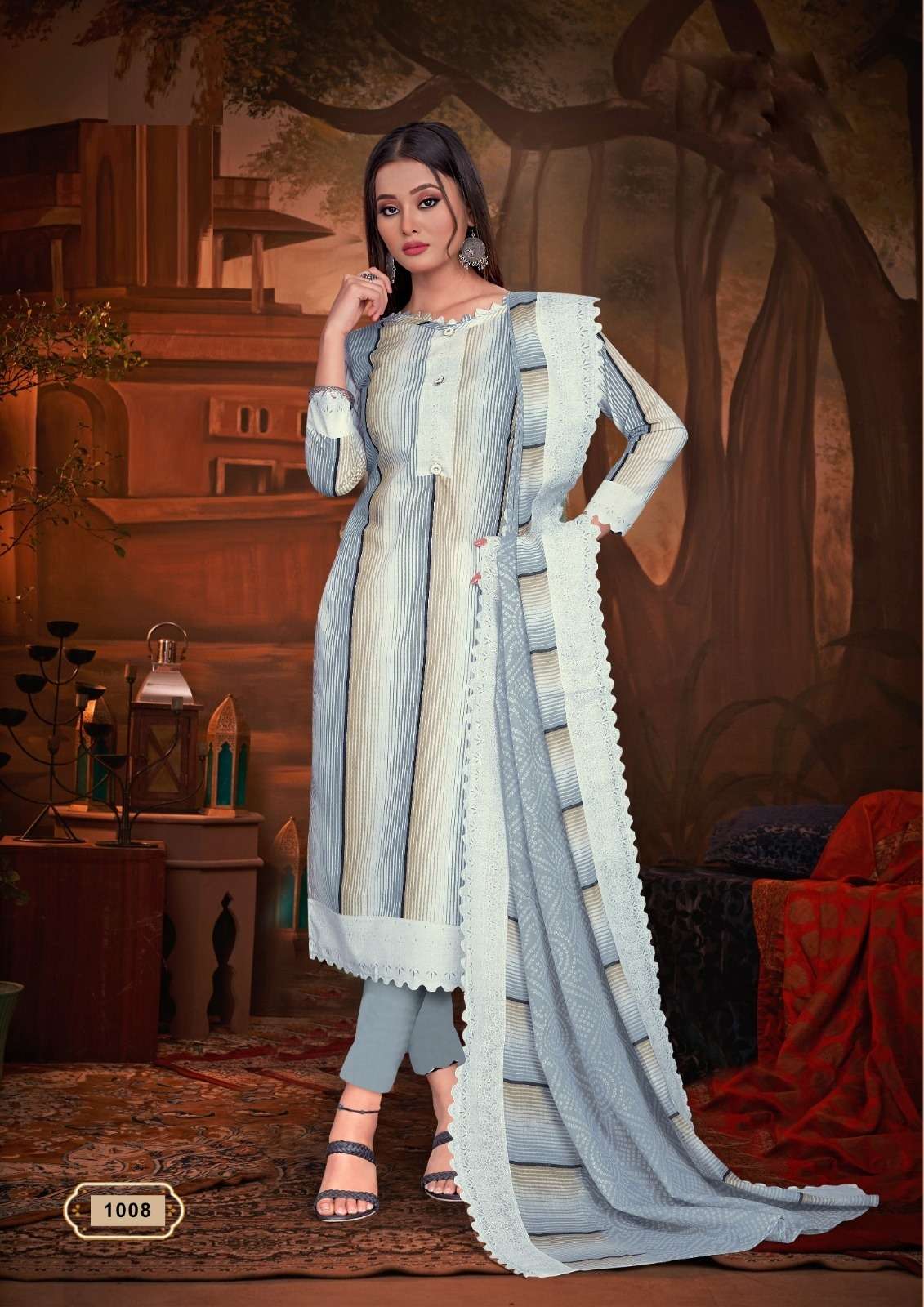 Alok Bemitex India Gulnaz Pure Camric Cotton Digital Print On Wholesale