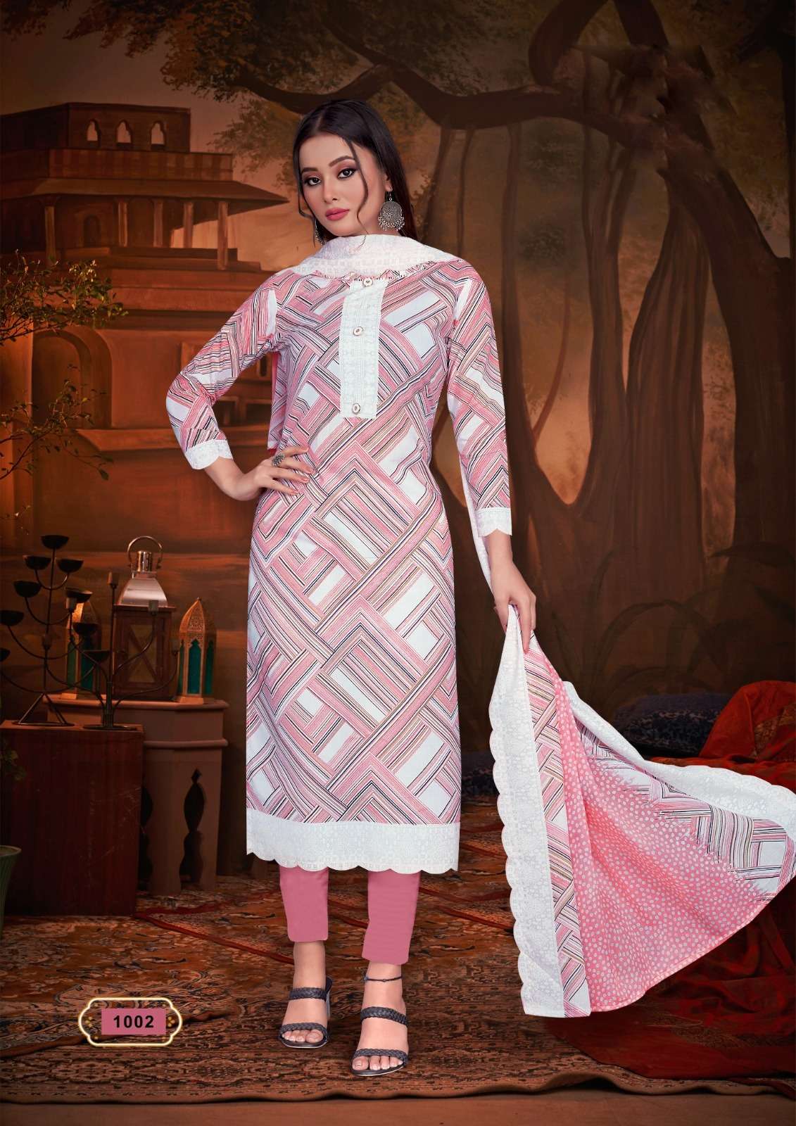 Alok Bemitex India Gulnaz Pure Camric Cotton Digital Print On Wholesale