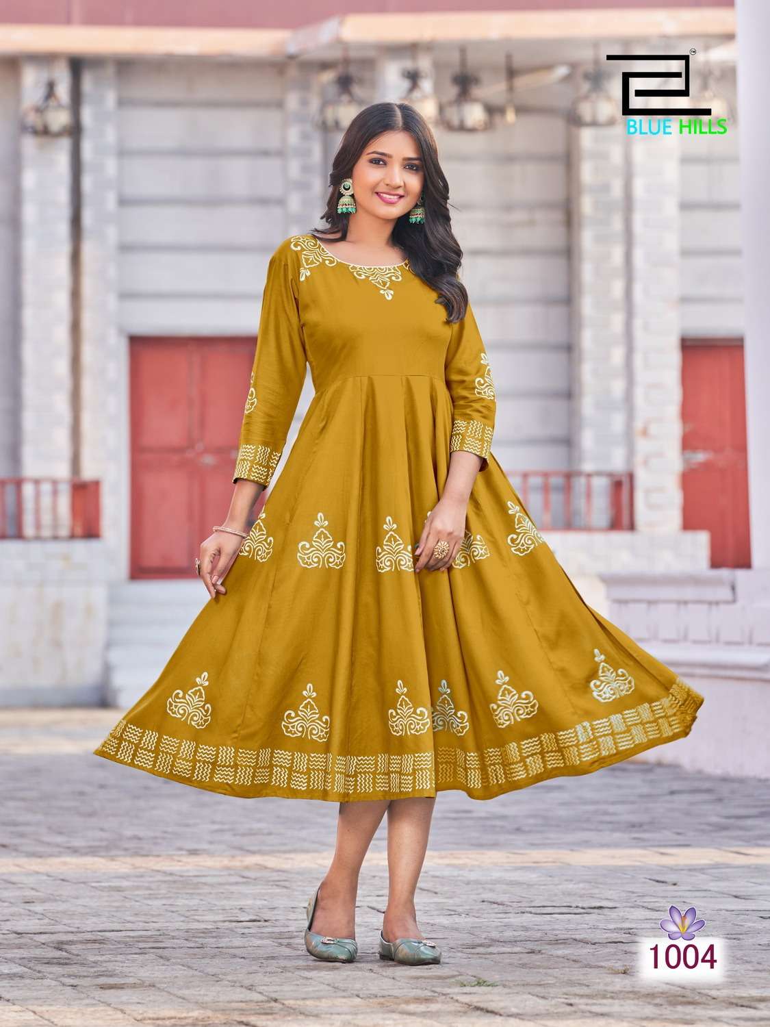Blue Hills Colors Vol 1 Designer Anarkali Long Kurti On Wholesale