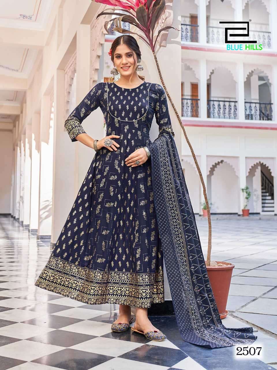 Blue Hills Glamour Vol 25 Rayon 14 kg Foil Print On Wholesale