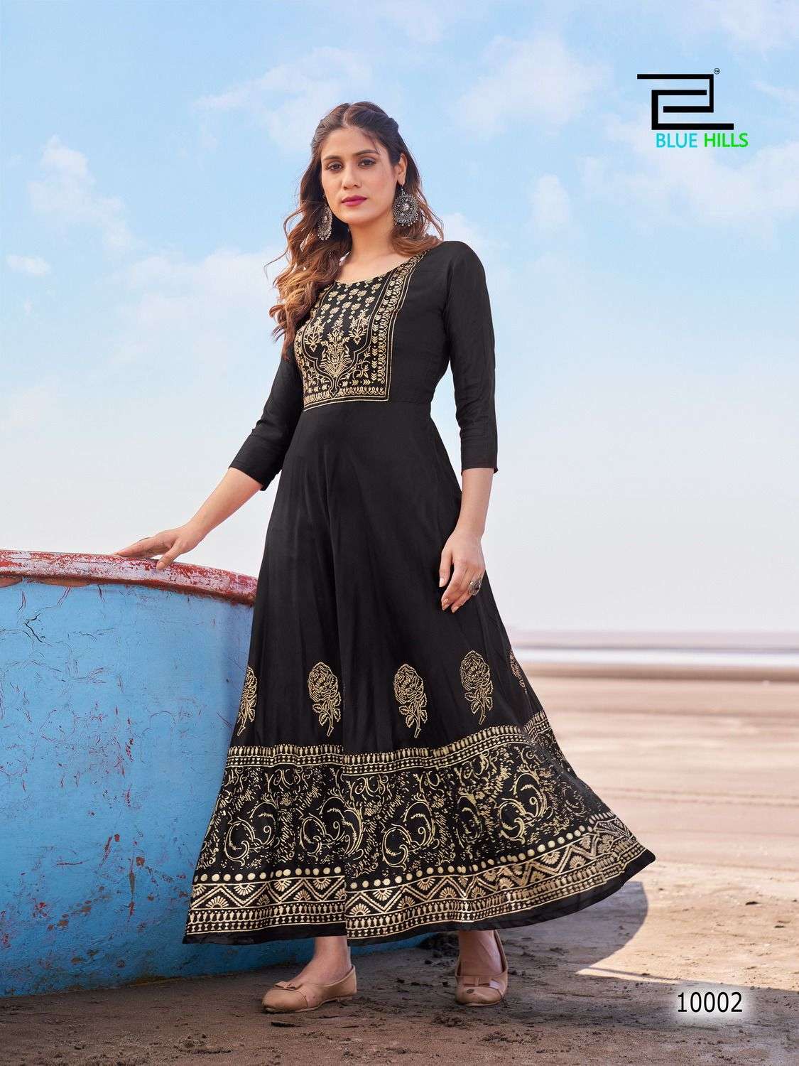 Blue Hills Poshak Vol 10 Fancy Ocassional Anarkali Kurti On Wholesale