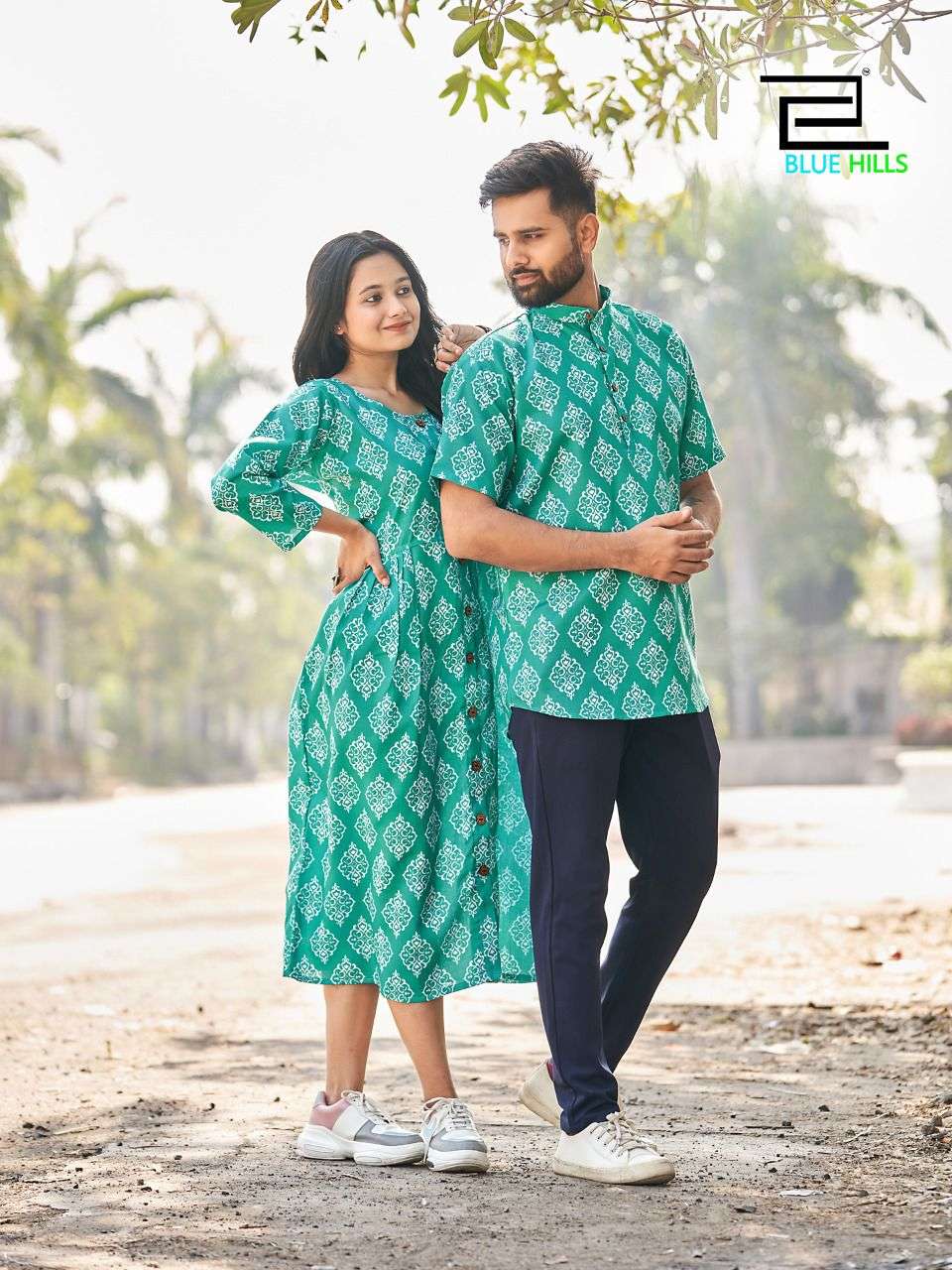 Reeta Fashion White Digital Print Couple Combo Sets | Reeta Fashion