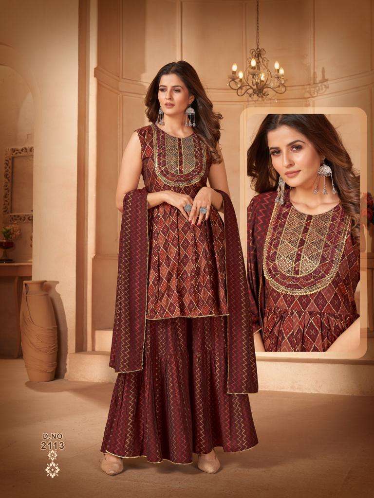 D.no.2113 Maslin Print Top Bottom With Dupatta On Wholesale