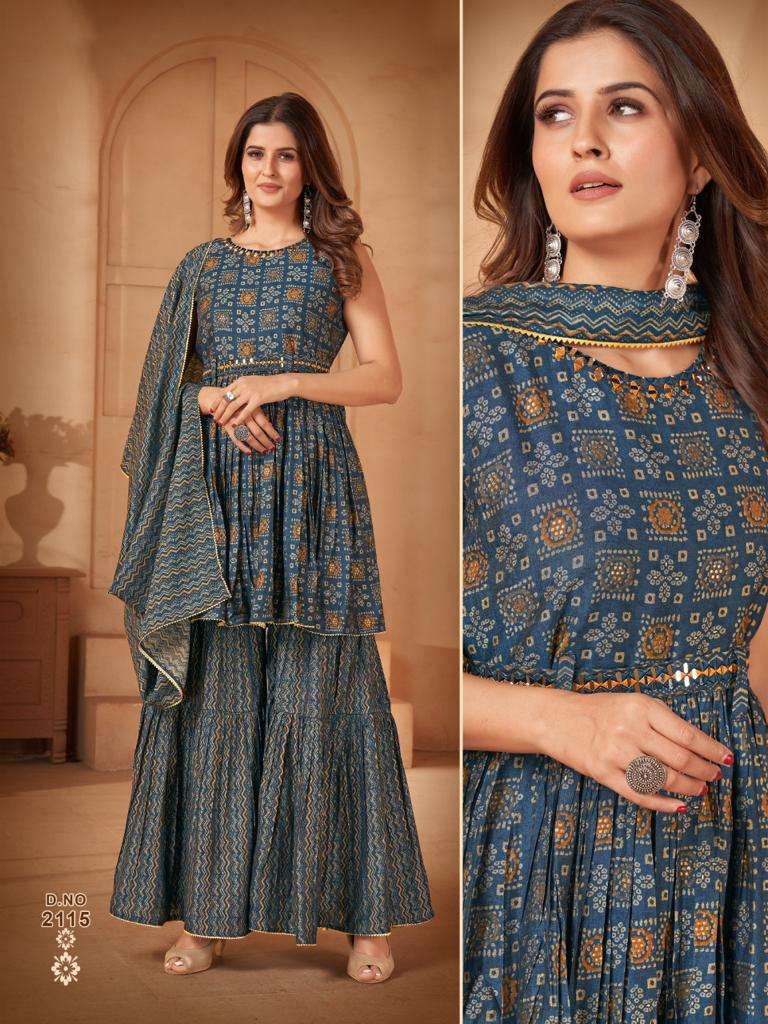 D.no.2113 Maslin Print Top Bottom With Dupatta On Wholesale
