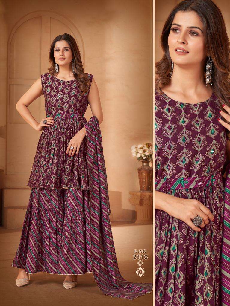 D.no.2113 Maslin Print Top Bottom With Dupatta On Wholesale
