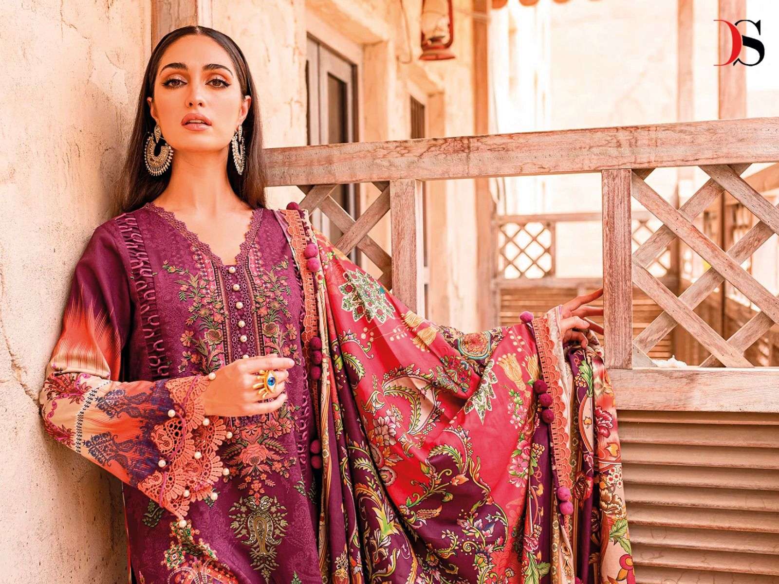 Deepsy Suits Firdous Urbane 23 Pure Cotton With Self Embroidery On Wholesale
