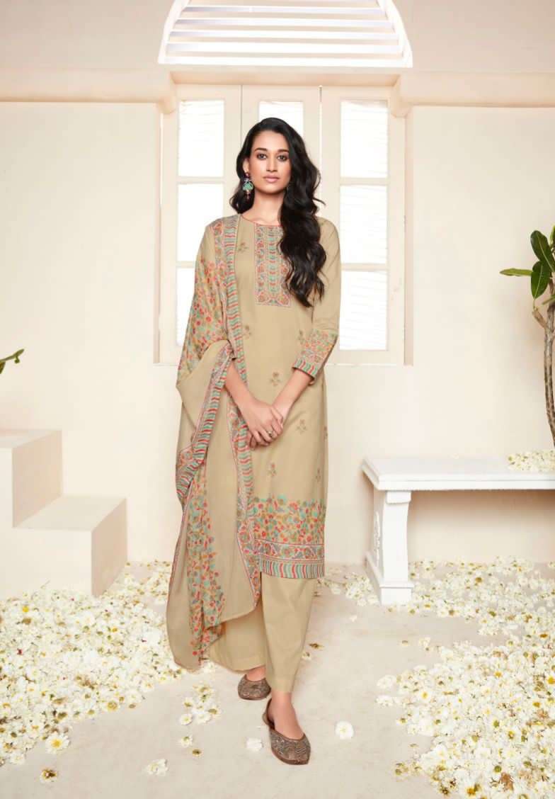 Deepsy Suits Panghat Vol 16 Pure Cotton Printed With Hand Embroidery On Wholesale