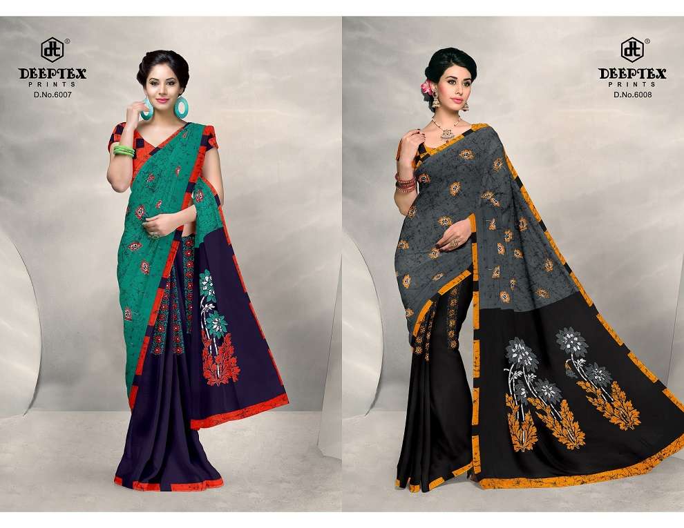 Deeptex Batik Queen Vol 6 Pure Cotton Printed Saree On Wholesale