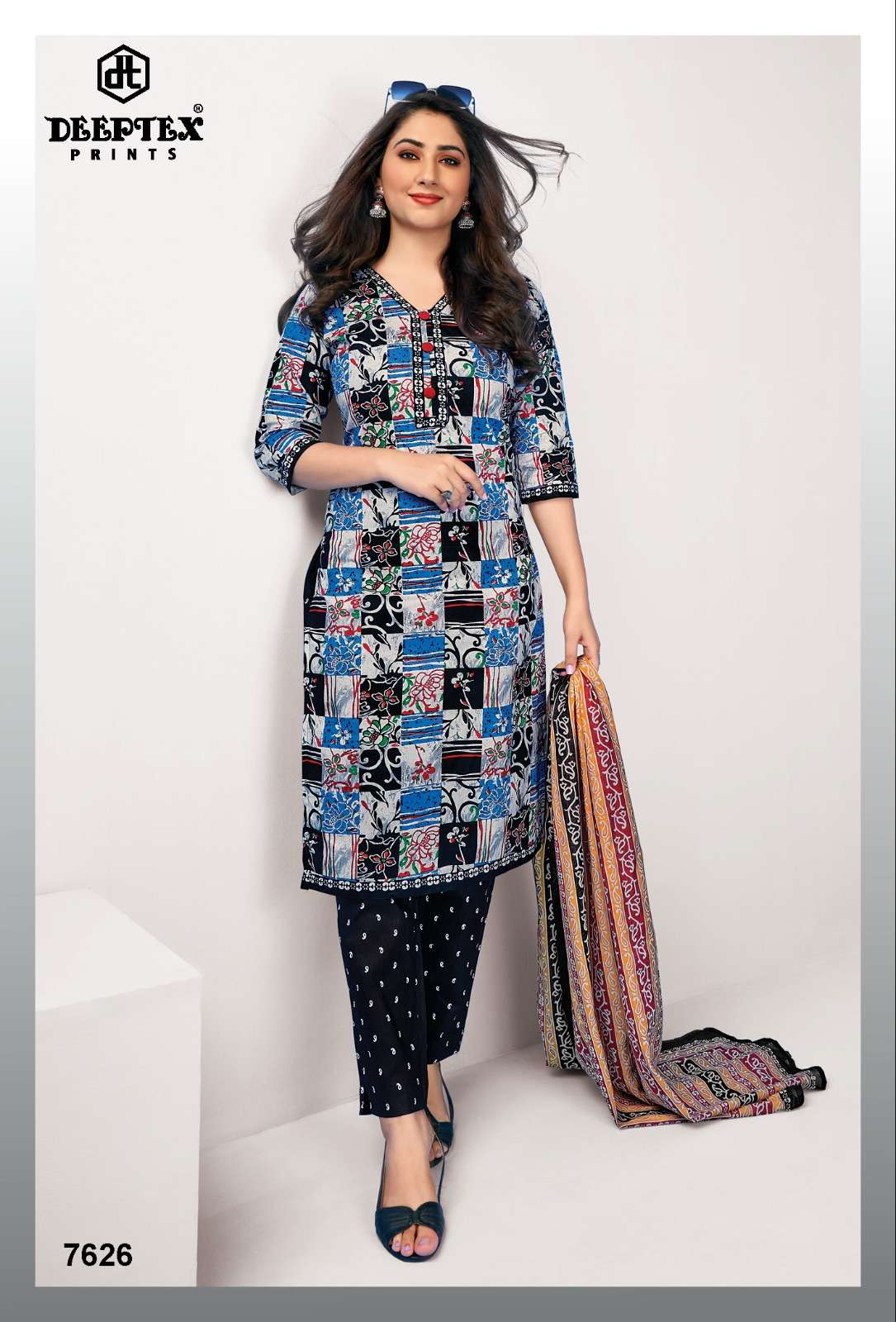 Deeptex Miss India Vol 76 Fancy Cotton Dress Material On Wholesale