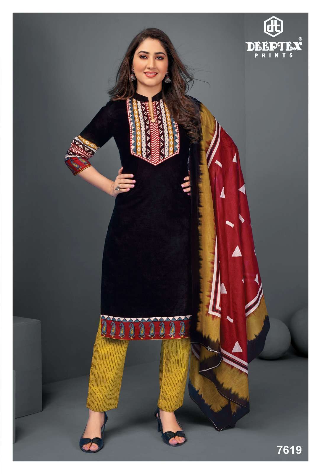 Deeptex Miss India Vol 76 Fancy Cotton Dress Material On Wholesale