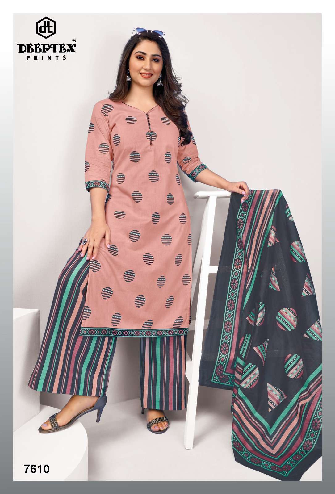 Deeptex Miss India Vol 76 Fancy Cotton Dress Material On Wholesale