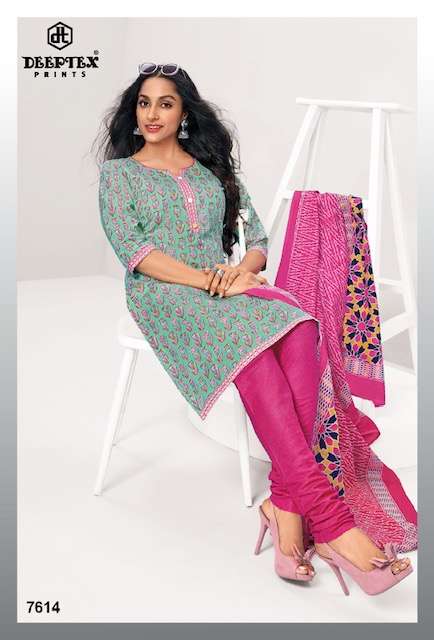 Deeptex Miss India Vol 76 Fancy Cotton Dress Material On Wholesale