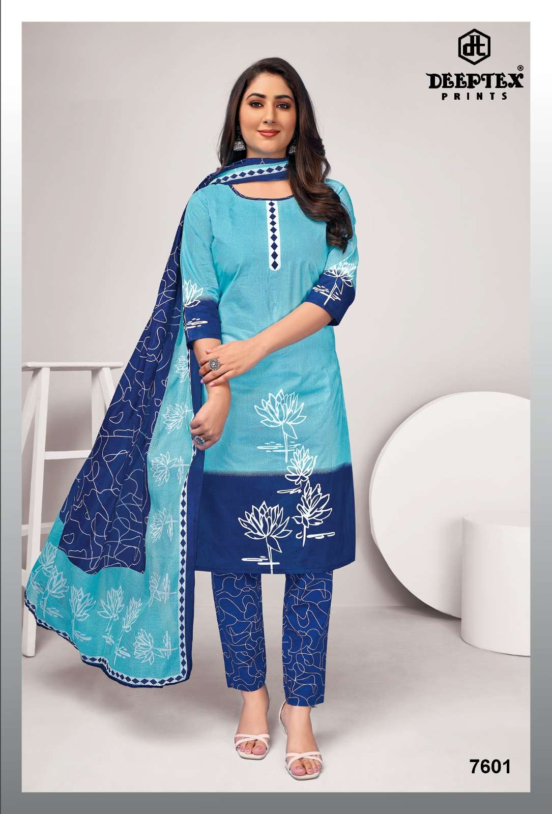 Deeptex Miss India Vol 76 Fancy Cotton Dress Material On Wholesale