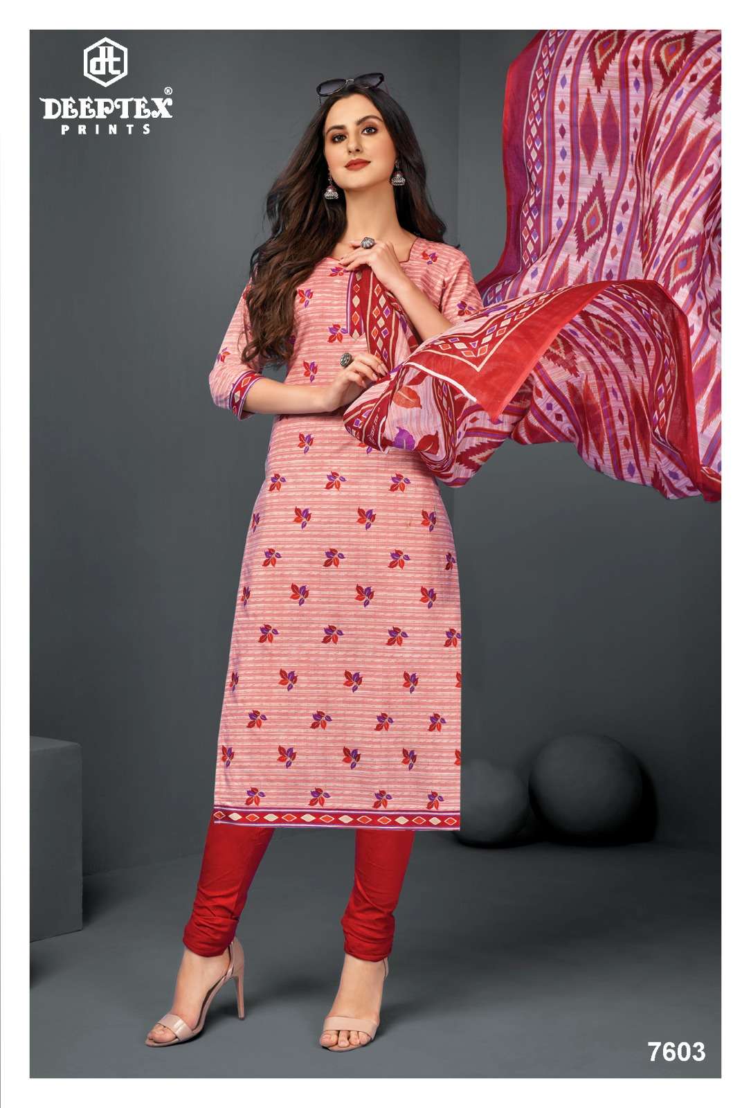 Deeptex Miss India Vol 76 Fancy Cotton Dress Material On Wholesale
