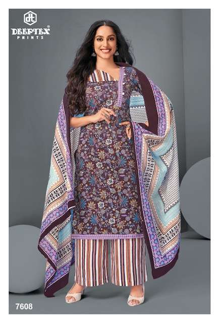 Deeptex Miss India Vol 76 Fancy Cotton Dress Material On Wholesale