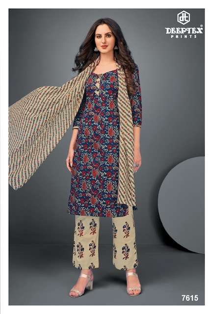 Deeptex Miss India Vol 76 Fancy Cotton Dress Material On Wholesale