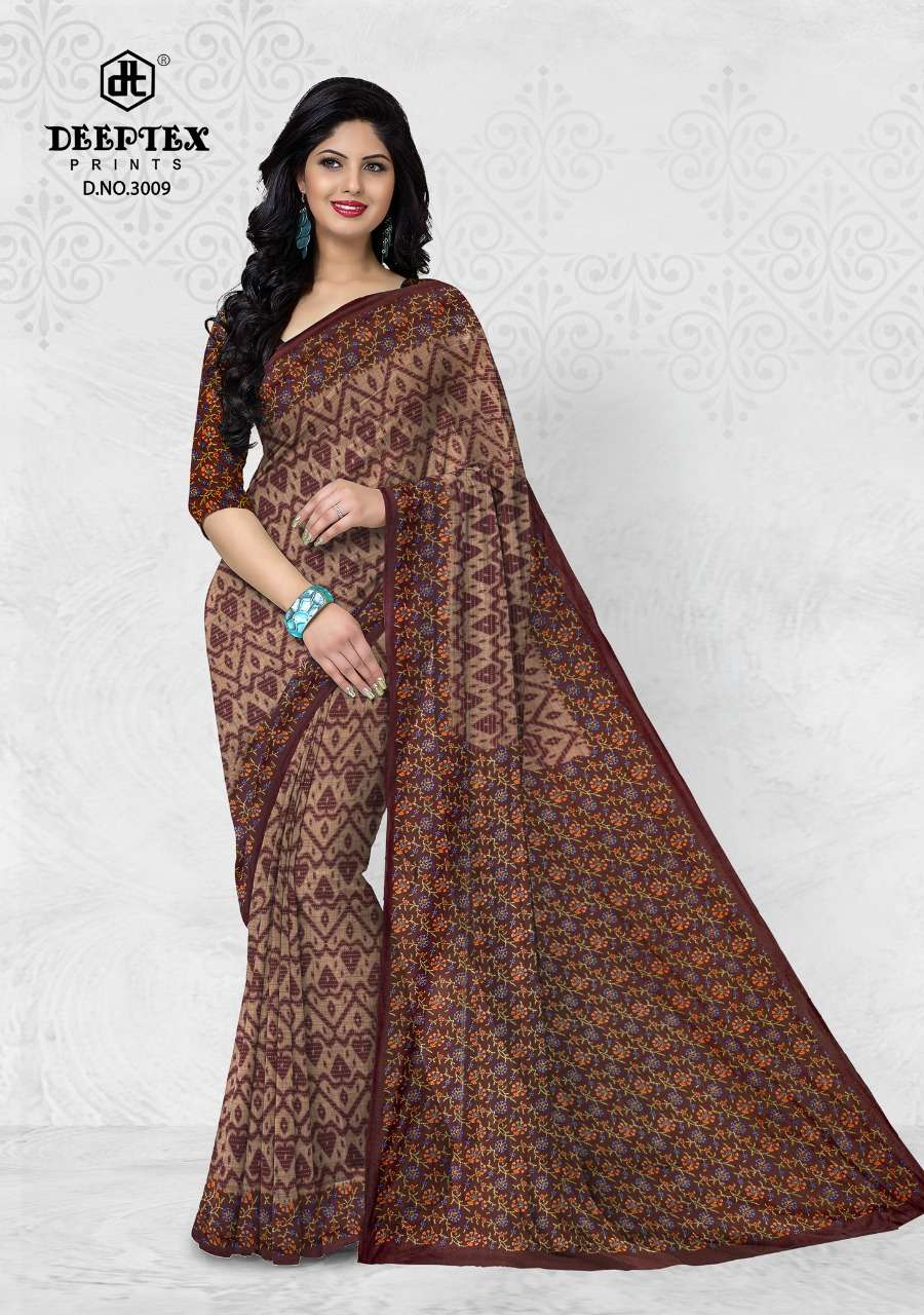 Deeptex Prime Time Vol 4 Pure Cotton Printed Sarees On Wholesale
